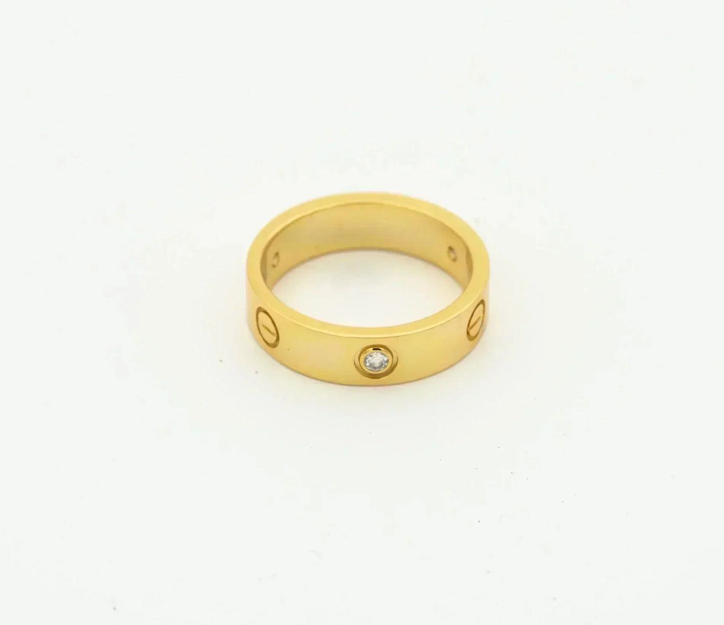 [Star Jewelry]LOVE RING 4MM 1 DIAMOND GOLD