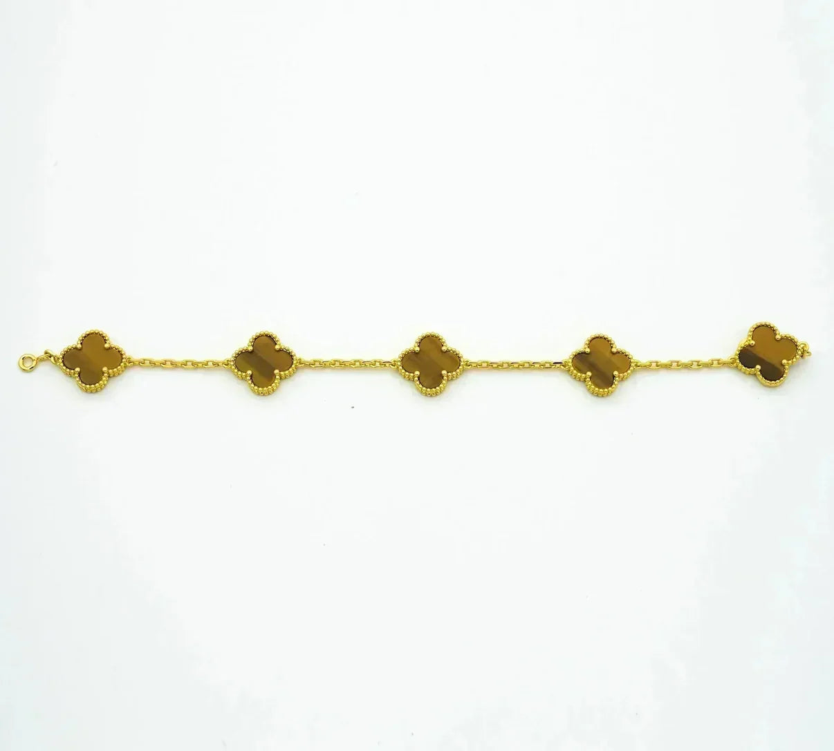 [Star Jewelry] CLOVER 5 MOTIFS TIGER EYE BRACELET COLLECTION