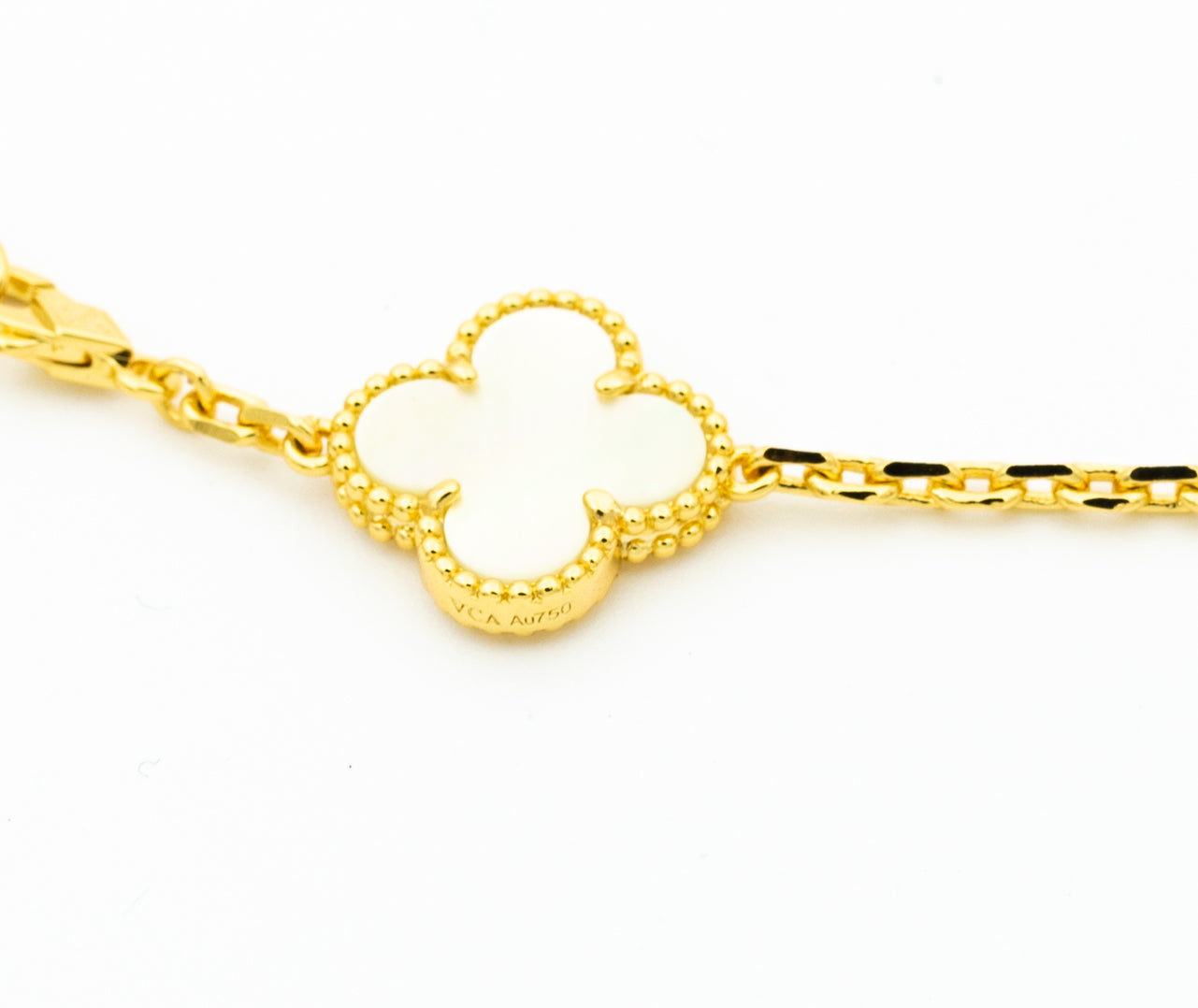 [Star Jewelry]CLOVER BRACELET 5 MOTIFS ONYX MOP