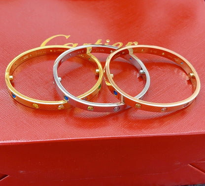 [✨Start💎]2026 RAINBOW LOVE BRACELET 6.1MM  10 DIAMONDS