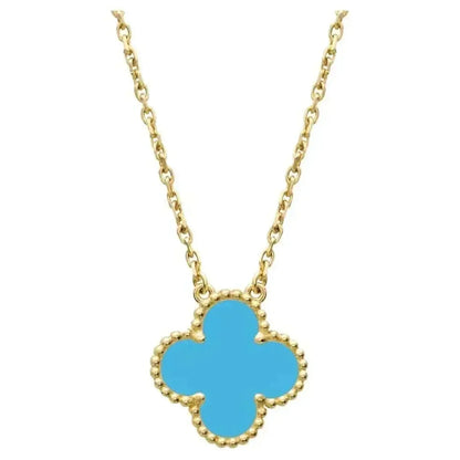 [Star Jewelry]CLOVER 15MM VINTAGE TURQUOISE NECKLACE