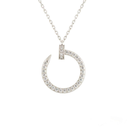 [Star Jewelry]JUSTE NECKLACE SILVER DIAMONDS
