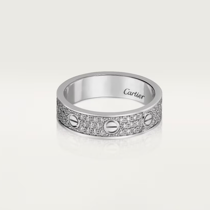 [Star Jewelry]LOVE RING 4mm-wide full-diamond ring silver