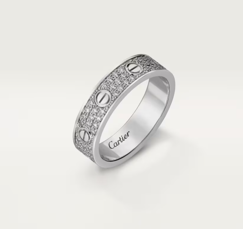 [Star Jewelry]LOVE RING 4mm-wide full-diamond ring silver