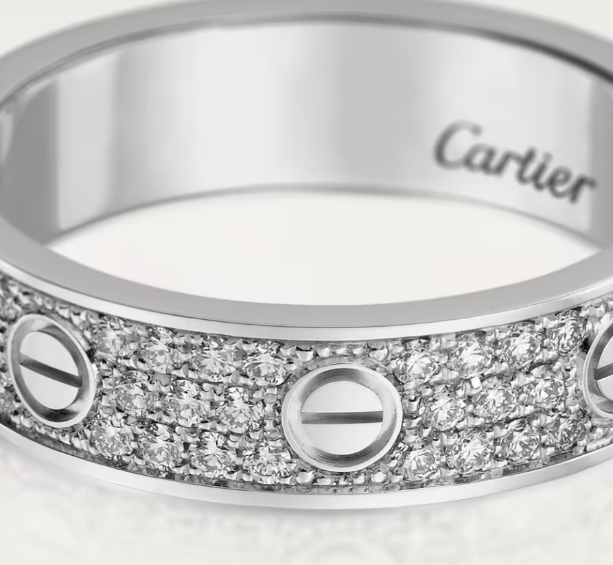 [Star Jewelry]LOVE RING 4mm-wide full-diamond ring silver