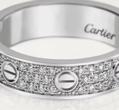 [Star Jewelry]LOVE RING 4mm-wide full-diamond ring silver