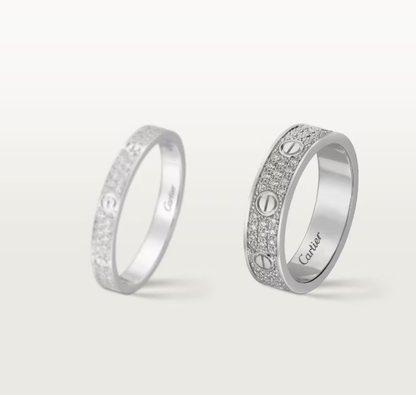 [Star Jewelry]LOVE RING 4mm-wide full-diamond ring silver
