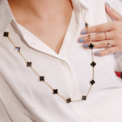 [Star Jewelry]CLOVER 20 MOTIFS ONYX ROSE GOLD