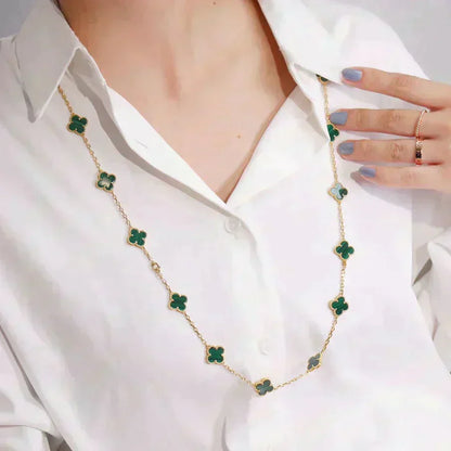 [Star Jewelry]CLOVER 20 MOTIFS MALACHITE GOLD