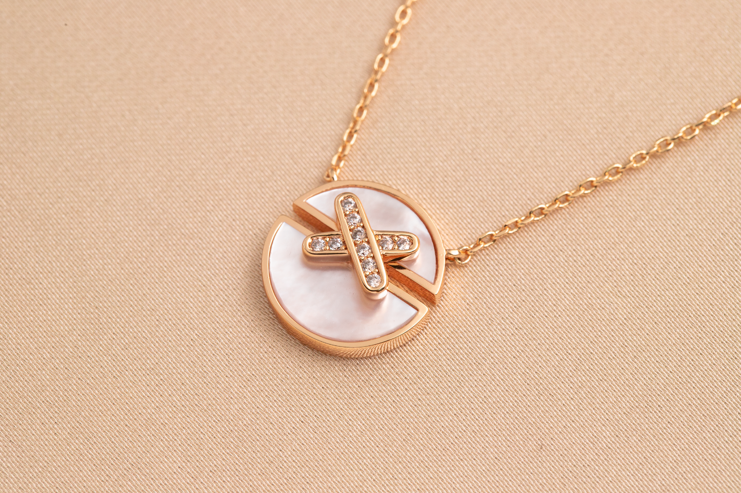 [Star Jewelry]JEUX DE PINK GOLD DIAMOND NECKLACE