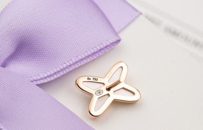 [Star Jewelry]JEUX DE WHITE MOP ROSE GOLD DIAMOND EARRINGS