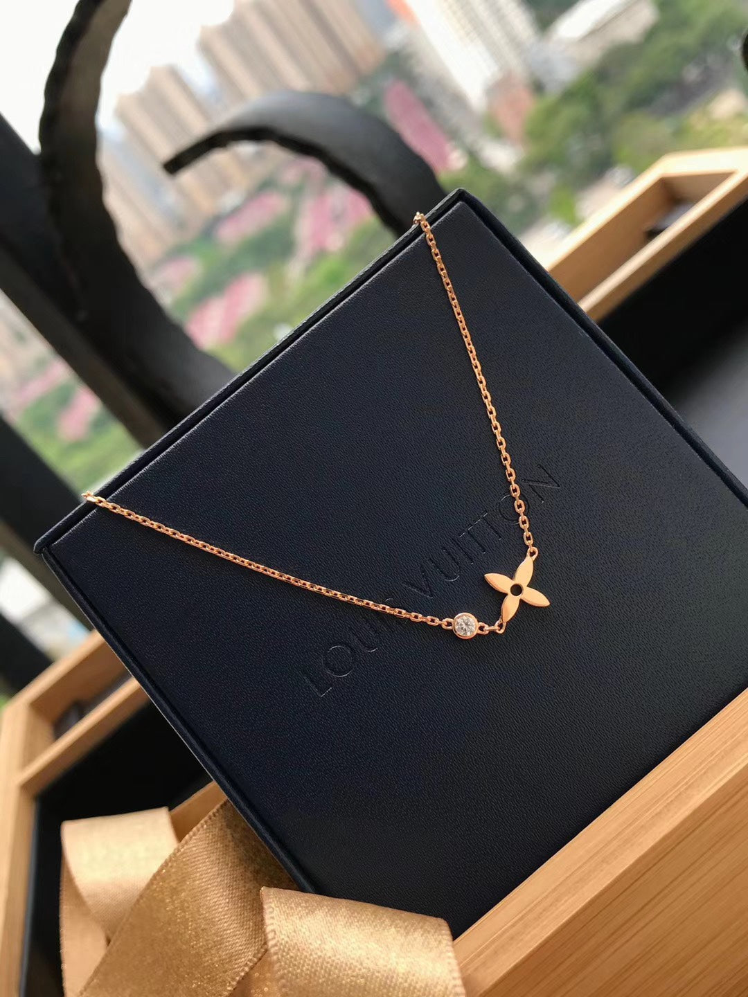 [Star Jewelry]BLOSSOM PENDANT PINK GOLD AND DIAMOND