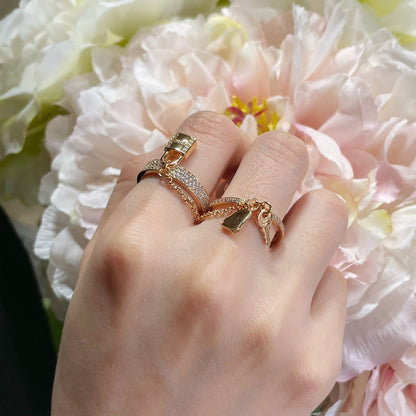 [Star Jewelry]HM KELLY CLOCHETTE DOUBLE RING IN  WITH DIAMONDS