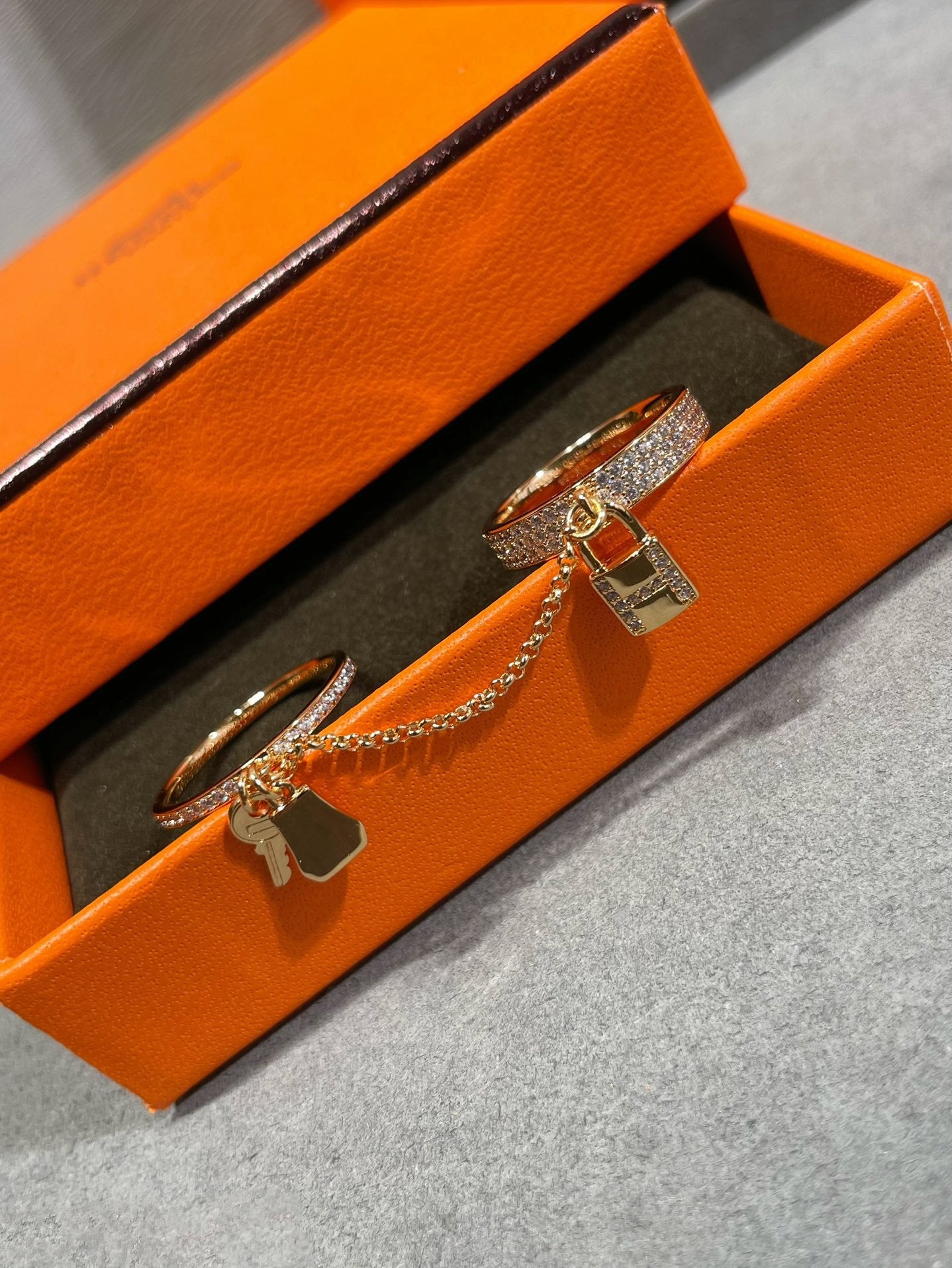 [Star Jewelry]HM KELLY CLOCHETTE DOUBLE RING IN  WITH DIAMONDS