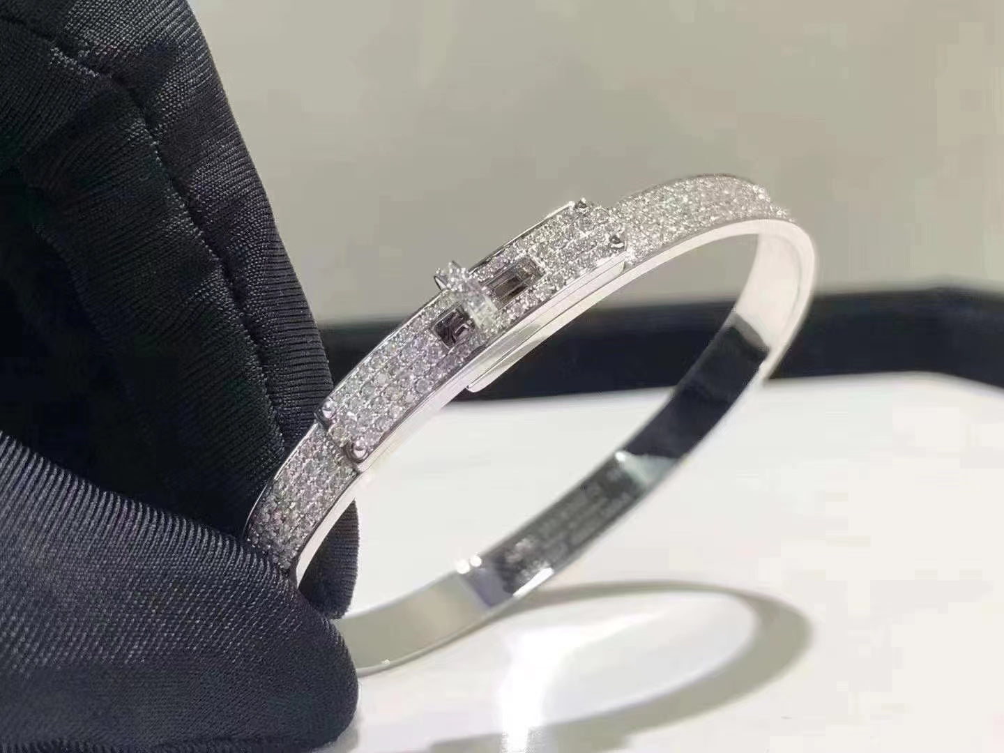 [Star Jewelry]HM KELLY BRACELET IN SILVER AND FULL PAVE DIAMOND