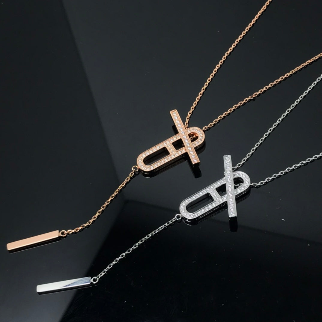 [Star Jewelry]HM NECKLACE PLATINUM ROSE GOLD DIAMOND