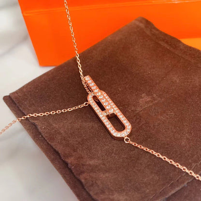 [Star Jewelry]HM NECKLACE PLATINUM ROSE GOLD DIAMOND