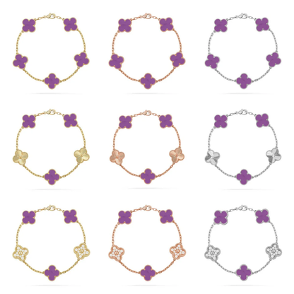 [Star Jewelry] CLOVER 5 MOTIF VIOLET BRACELET COLLECTION