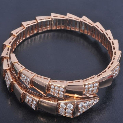 [Star Jewelry]SERPENTI WIDE BRACELET PINK GOLD DIAMOND