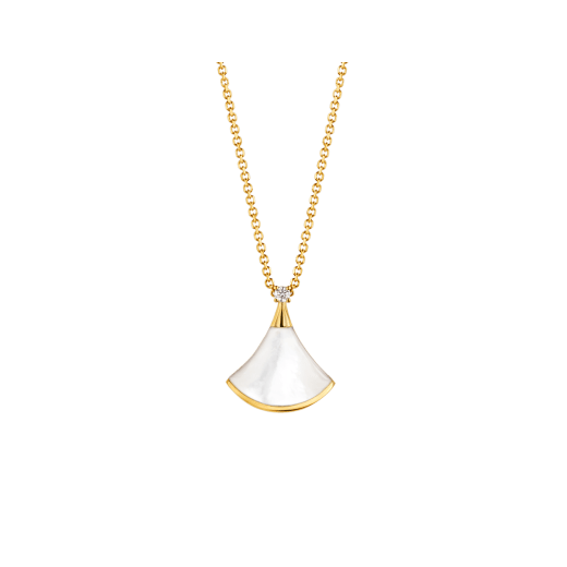 [Star Jewelry]DREAM NECKLACE WHITE MOP GOLD 1 DIAMOND