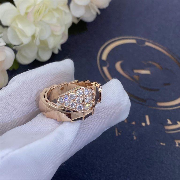 [Star Jewelry]SERPENTI RING PINK GOLD DIAMOND
