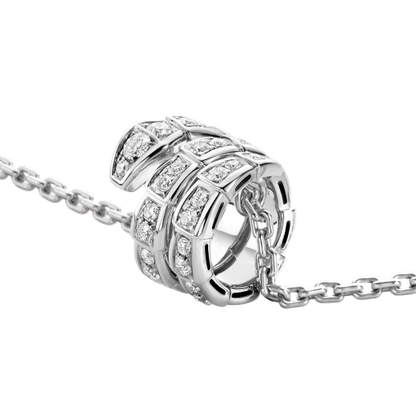 [Star Jewelry]SERPENTI  NECKLACE DOUBLE RING DIAMOND