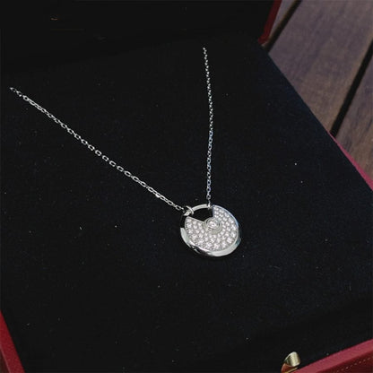 [Star Jewelry]AMULETTE SILVER FULL DIAMOND NECKLACE