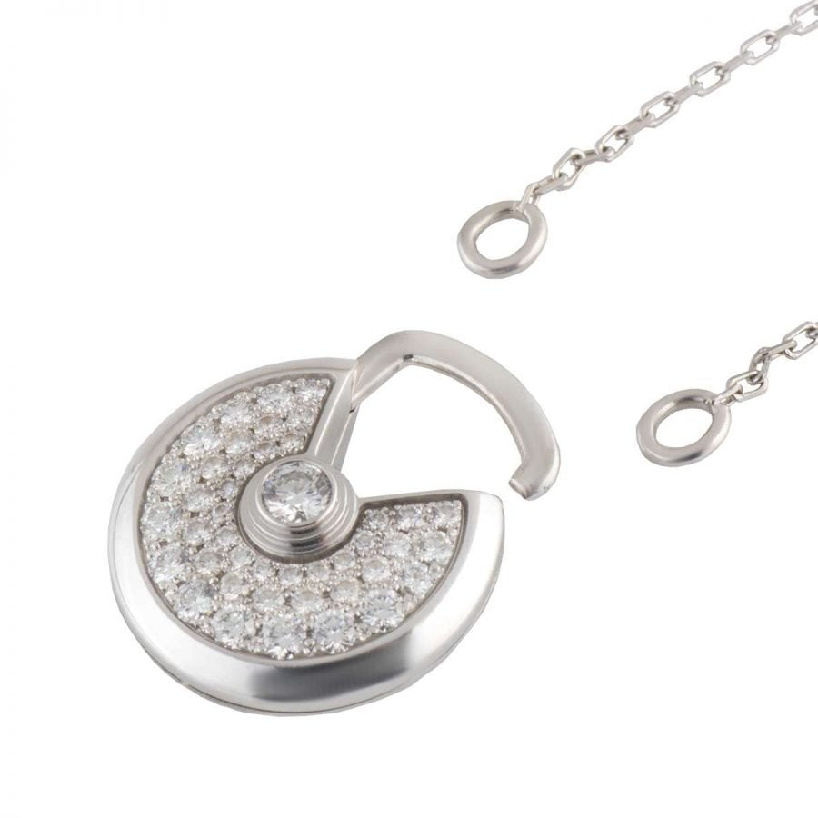 [Star Jewelry]AMULETTE SILVER FULL DIAMOND NECKLACE