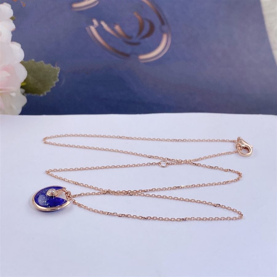 [Star Jewelry]AMULETTE ROSE GOLD AGATE NECKLACE