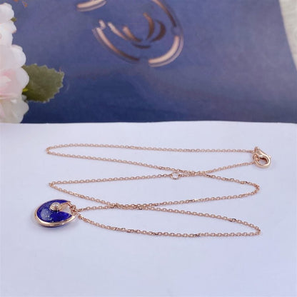 [Star Jewelry]AMULETTE ROSE GOLD AGATE NECKLACE