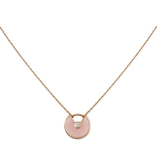 [Star Jewelry]AMULETTE ROSE GOLD PINK MOP NECKLACE