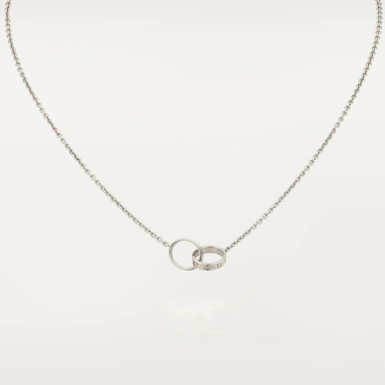 [Star Jewelry]LOVE NECKLACE PINK GOLD AND SILVER