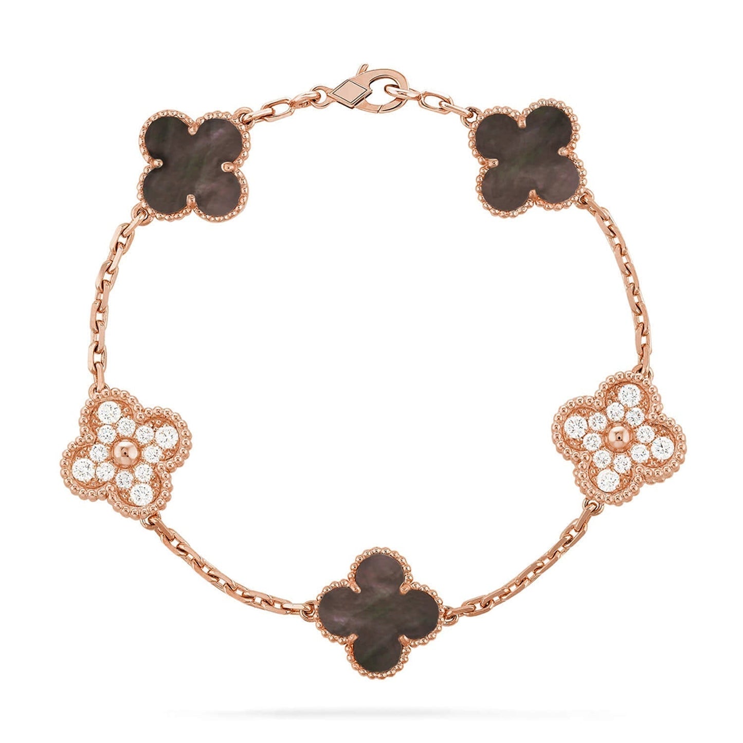 [Star Jewelry] CLOVER 5 MOTIF GRAY MOP BRACELET COLLECTION