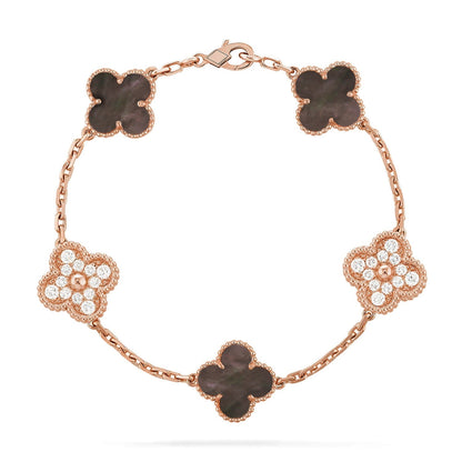 [Star Jewelry] CLOVER 5 MOTIF GRAY MOP BRACELET COLLECTION