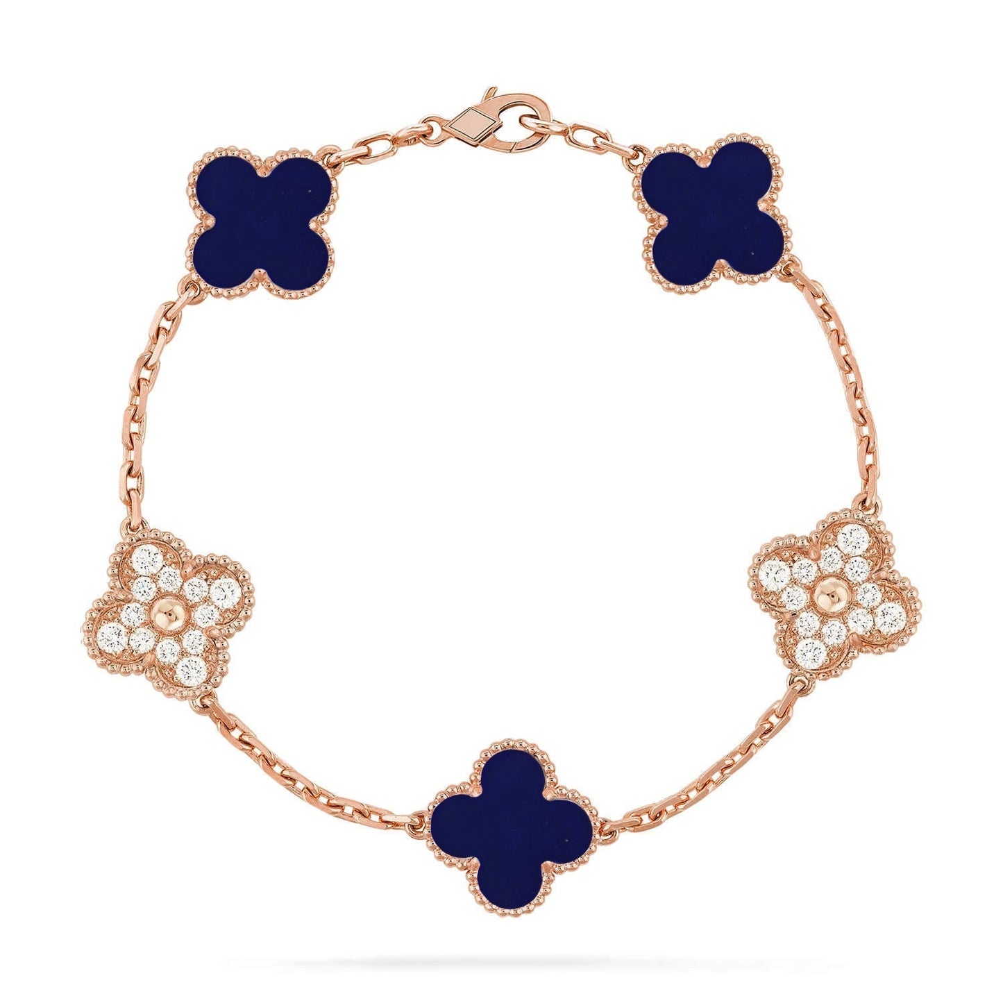 [Star Jewelry]CLOVER 5 MOTIF LAPIS LAZULI BRACELET COLLECTION