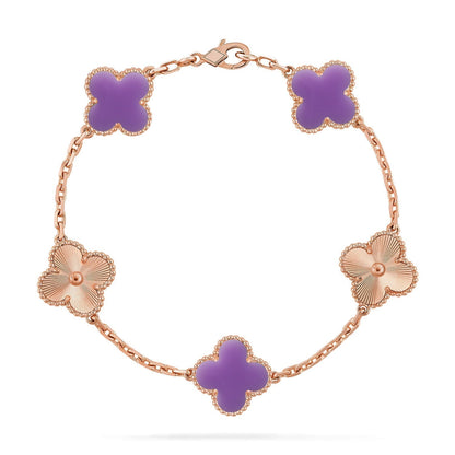 [Star Jewelry]CLOVER 5 MOTIF LIGHT PURPLE BRACELET COLLECTION