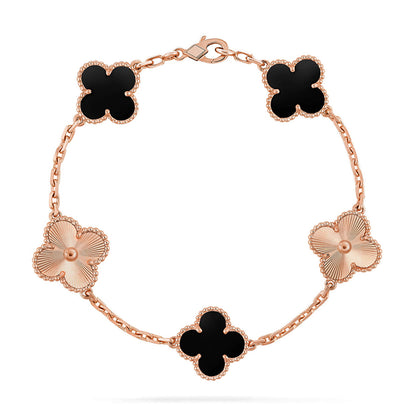 [Star Jewelry] CLOVER 5 MOTIF ONYXS BRACELET COLLECTION