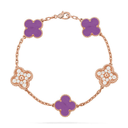 [Star Jewelry] CLOVER 5 MOTIF VIOLET BRACELET COLLECTION