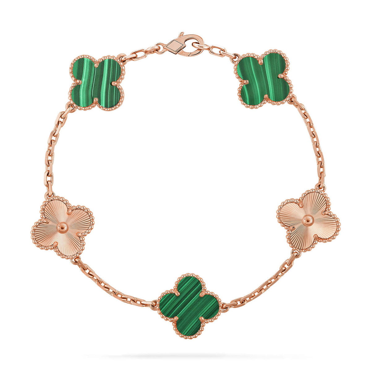 [Star Jewelry] CLOVER 5 MOTIF MALACHITE BRACELET COLLECTION