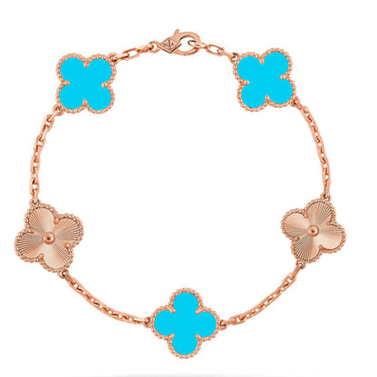 [Star Jewelry] CLOVER 5 MOTIF TURQUOISE BRACELET COLLECTION
