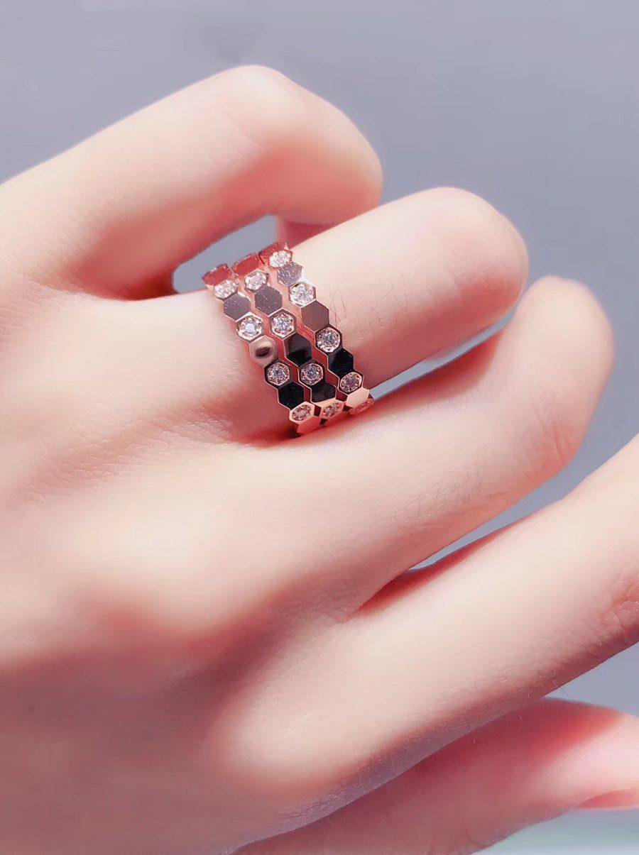 [Star Jewelry]BEE LOVE RING PINK GOLD DIAMOND
