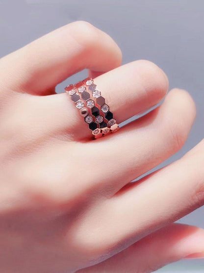 [Star Jewelry]BEE LOVE RING PINK GOLD DIAMOND