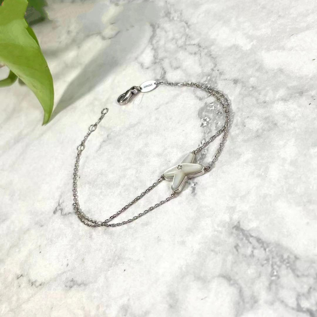 [Star Jewelry]JEUX BRACELET WHITE MOP SILVER 1 DIAMOND