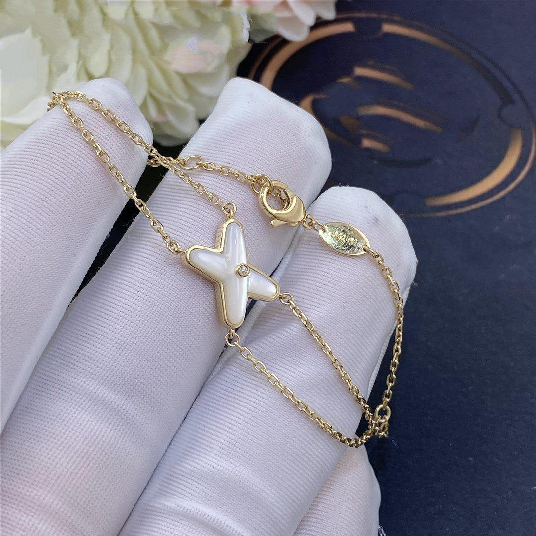[Star Jewelry]JEUX BRACELET WHITE MOP GOLD 1 DIAMOND