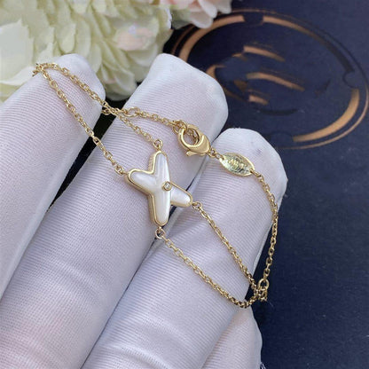 [Star Jewelry]JEUX BRACELET WHITE MOP GOLD 1 DIAMOND