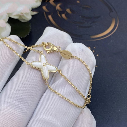 [Star Jewelry]JEUX BRACELET WHITE MOP GOLD 1 DIAMOND