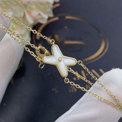 [Star Jewelry]JEUX BRACELET WHITE MOP GOLD 1 DIAMOND
