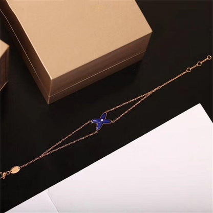 [Star Jewelry]Hollow Design Four-Leaf Clover Flower Shape Ring