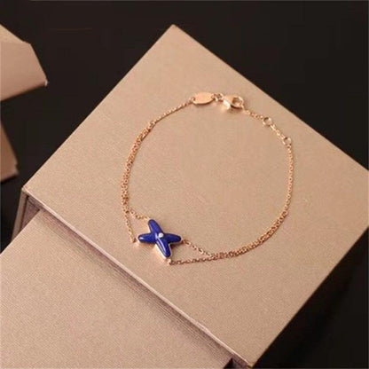 [Star Jewelry]Hollow Design Four-Leaf Clover Flower Shape Ring