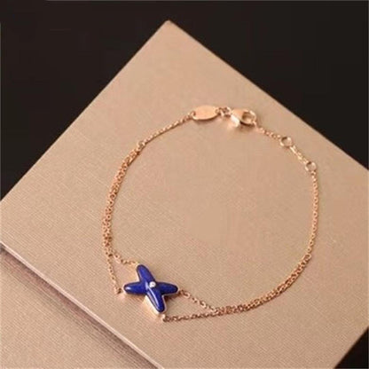 [Star Jewelry]Hollow Design Four-Leaf Clover Flower Shape Ring